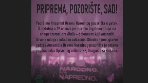 Skup ispred pozorišta